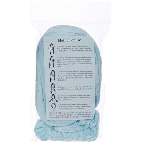 Бигуди лента для укладки волос безупречные локоны Curling, цвет небесно-голубой, 3,5151см _9