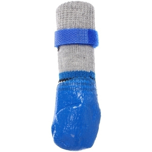 Бошмачки для животных прорезиненные на дождливую погоду LAPUSIK, цвет голубой, размер М, 5,5см_11