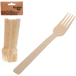 Вилка одноразовая "ЭкоСтиль" в наборе 12шт