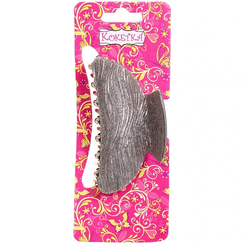 Заколка-краб для волос  ЭЙФОРИЯ, эва, микс 6 цветов, 8см (блистер Кокетка)_8