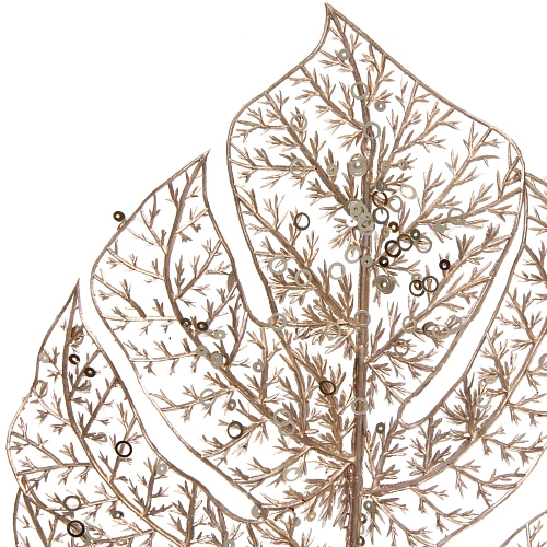 Ветка декоративная Сказочный папоротник 40 см, Шампань_3