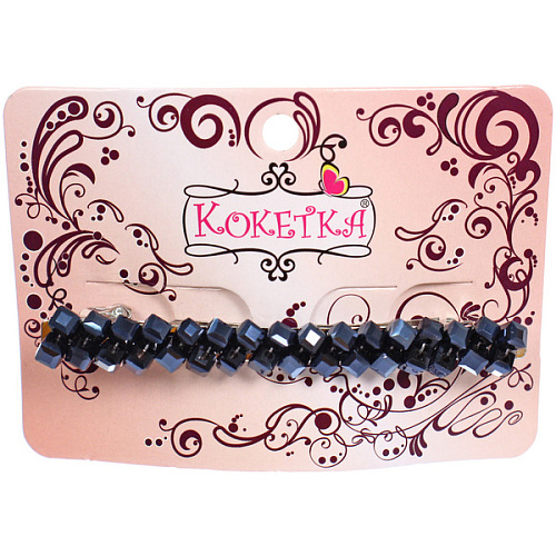 Заколка-автомат КОЛЛИНА, лилу, микс 4 цвета, 8см (блистер Кокетка и пакет с подвесом)_4