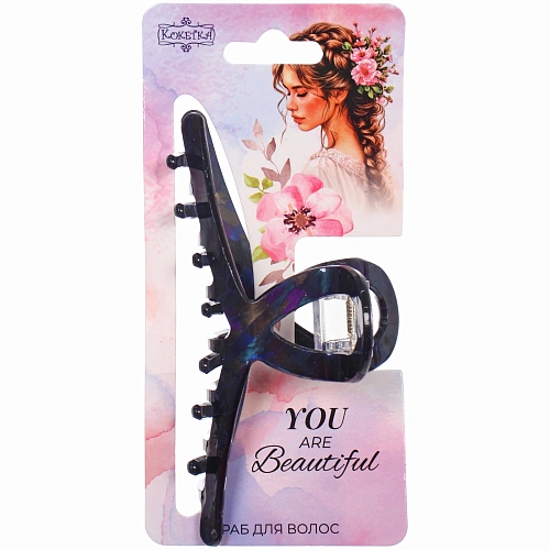 Заколка - краб для волос AKS-EMPIRE, петля, микс 6 цветов, 114,5см_13