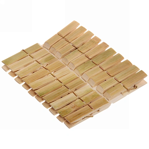 Прищепки бельевые Селфи бамбук (20шт) 7см_3