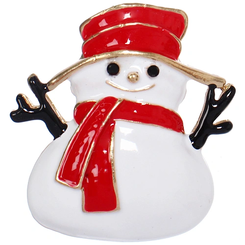 Брошь Рождественское чудо - Снеговик, 4,53,5см_7