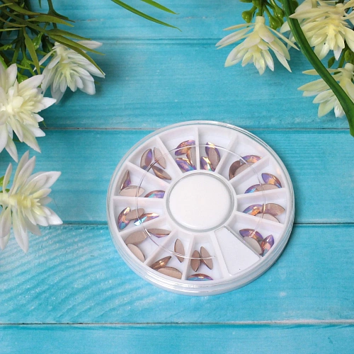 Украшение для нейл-арта VivA Manicur- Капельки, прозрачные, в пакете, 77 см_6