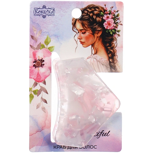 Заколка - краб для волос AKS-EMPIRE, треугольник, цвет микс 6 цветов, 4,53см_14