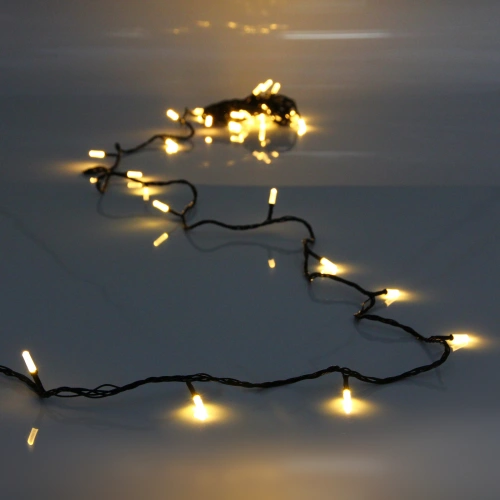 Гирлянда для дома "Кристаллы"  5 м 36 ламп LED черный пров., 8 реж., IP-40, Теплый белый (возможность соединения)