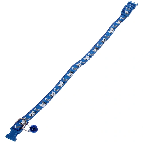 Ошейник с колокольчиком 119-32см Zoo City-Котик микс цветов CC14 Ultramarine_14