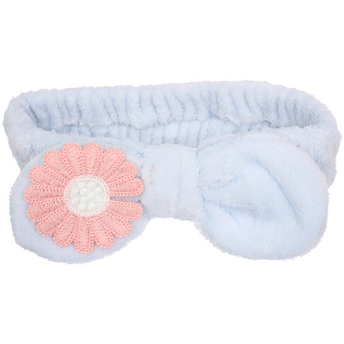 Повязка на голову косметическая ДАЙМОНД РУШ, ромашка, цвет лавандовый, пудровый, небесный и серый, 2055см (ZIP пакет)_13