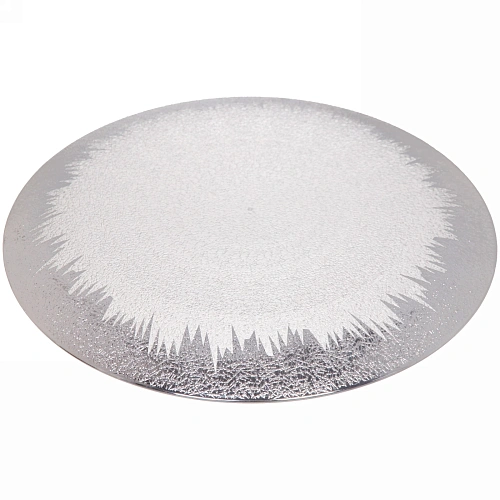 Блюдо для сервировки пластиковое 33см Морозный узор розовое золото_4