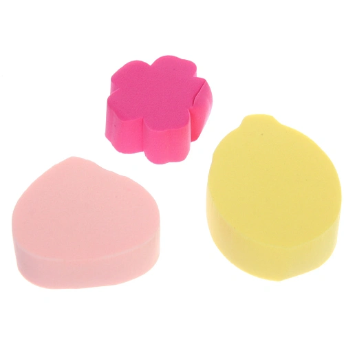 Спонжи для макияжа 3шт ЭФФЕКТО, тропики, цвет микс, 8,262см_4