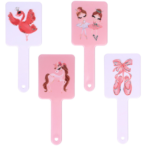 Расческа массажная квадратная форма "КОЛЛЕКЦИЯ ИМАНИ - МАЛЬТА", микс 4 дизайна, 22*9см (PVC подвес)