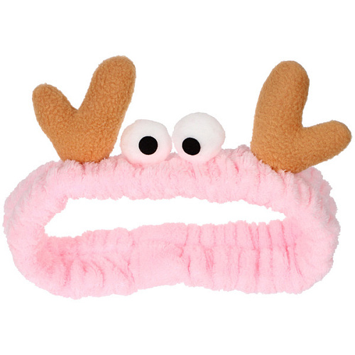 Повязка на голову New collection Vostok - Крабики, цвет розовый, чёрный, бежевый и красный, 206см ( упаковка белый ZIP пакет )_10