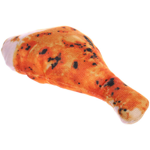 Игрушка для щенков, собак мелких и средних пород Куриная ножка, с пищалкой, 1511см (лейбл)_4