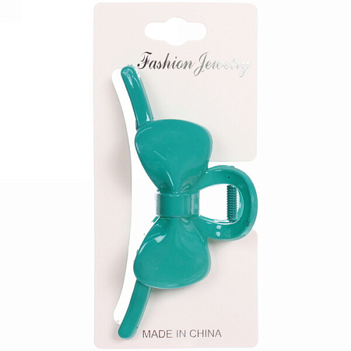 Заколка-краб для волос  на блистере Magic Gloss, бантик, микс 6 цветов, 11см (Кокетка)_25