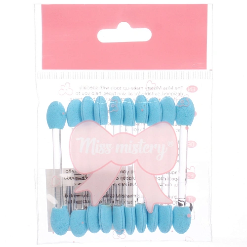 Аппликаторы для макияжа 10шт ЭФФЕКТО, цвет голубой, 6см_7