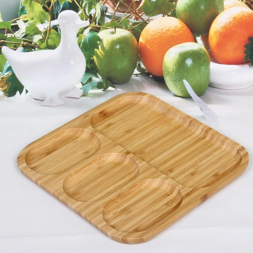 Менажница бамбуковая SHEF 24,724,7см 4секции_4