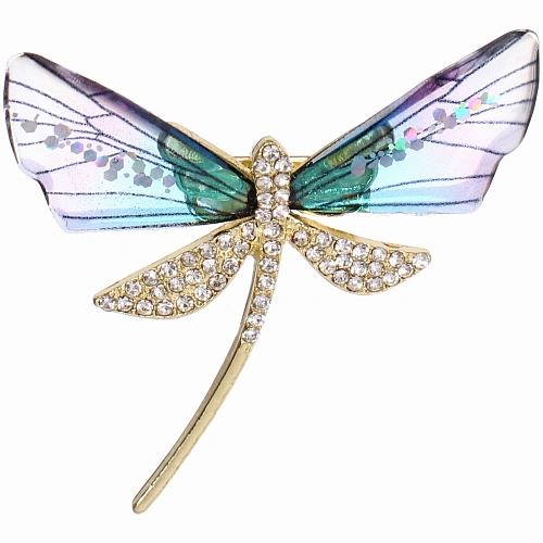 Брошь KLEVER KS, Стрекоза, цвет как на фото, 47см (символ Перерождения)_2