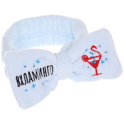 Повязка на голову New collection Vostok- Вхламинго, цвет розовый, серый, голубой и сиреневый, 206см ( упаковка белый ZIP пакет )_7