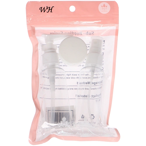 Флаконы дорожные в ZIP пакете 3шт COMFORT, цвет крышек белый, (602мл,10мл)_6