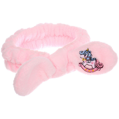Повязка на голову Единорожек Лучик, цвет розовый, 2085см (ZIP пакет)_4