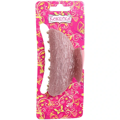 Заколка-краб для волос  ЭЙФОРИЯ, эва, микс 6 цветов, 8см (блистер Кокетка)_3