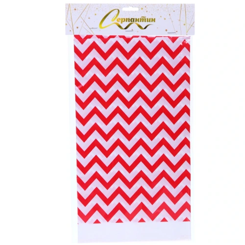 Скатерть "Волны" красная 108*180см, пвх