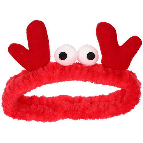 Повязка на голову New collection Vostok - Крабики, цвет розовый, чёрный, бежевый и красный, 206см ( упаковка белый ZIP пакет )_9