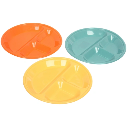 Менажница пластиковая "Тунис" 22*2см в наборе 3шт, цвета микс