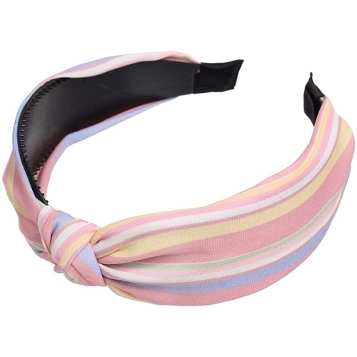 Ободок для волос ЛАФАНТАЛЬ, мятный шлейф, ширина 4см, микс 6 цветов (стикер на внутр часть)_7