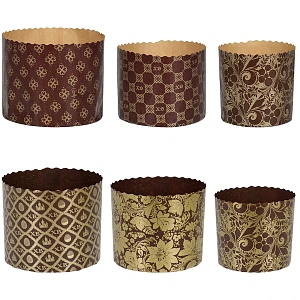 Набор бумажных форм для выпечки куличей "Пасхальный", 3 шт, 0,5 л d 9*9 см, 1 л d 11*8,5 см, 1,25 л d 12,5*10 см, микс