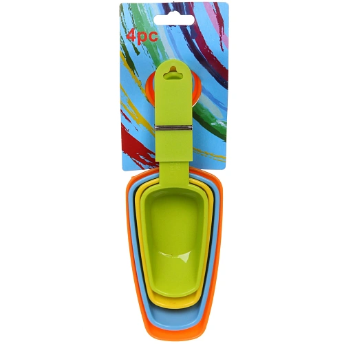 Совок для сыпучих продуктов в наборе 4шт(60мл,80мл,120мл,235мл),микс цветов_7