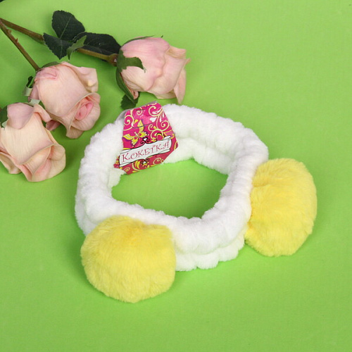 Повязка на голову Кокетка - Шарики, микс 6 цветов, 7,55см_10