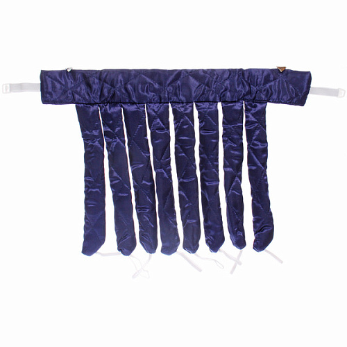 Мягкие атласные бигуди на ленте KUDRI, цвет Синяя лазурь, 53-63 на 30см_3