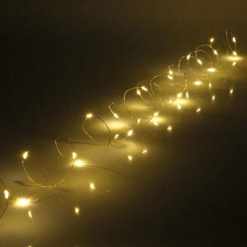 Гирлянда для дома на батарейках 3,0 м 30 ламп LED, 1 реж.,IP-20, Теплый белый