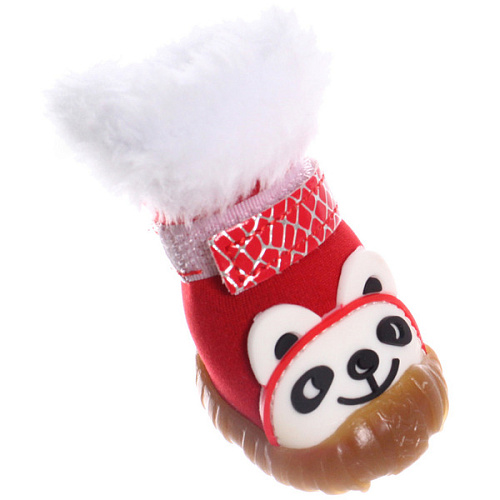 Ботинки зимние для животных МОДНЫЙ БРО, на липучке, цвет красный, размер 2, 4,5см_4