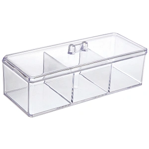 Органайзер для хранения "ФАНТЭНЕГРО", прозрачный, 3 отделения, 23*9.2*7см (коробка)