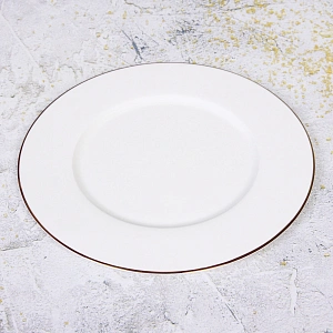 Тарелка фарфоровая "White magic Gold" 31см