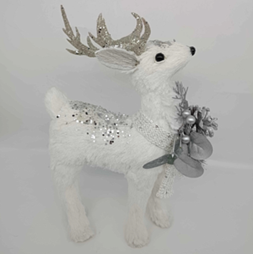 Фигурка новогодняя "Оленёнок с шишками" 21*9*28 см