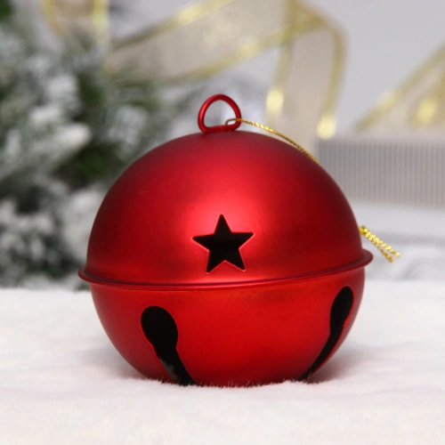 Новогодний шар "Бубенчик" 8.5 см, Красный