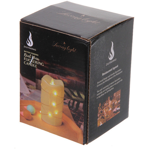 Сувенир с подсветкой Свеча - Сияние 910 см (работает от батареек 3 ААА)_4