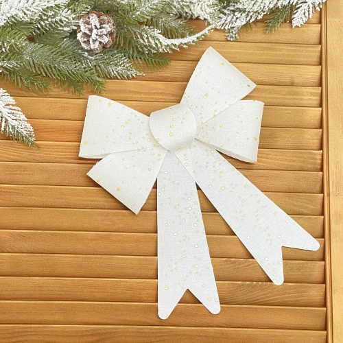 Бант на ёлку "Зимнее волшебство" 22*28 см, Золото