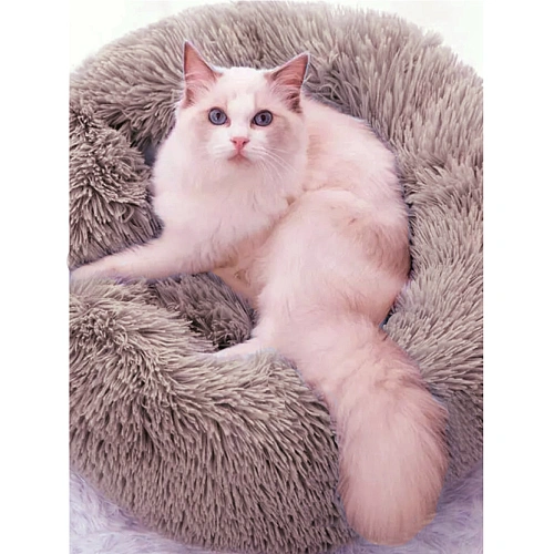 Лежанка для животных круглая Место БРО, цвет мокко, d-50см (Лейбл)_7