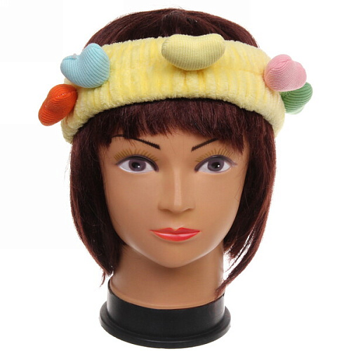 Повязка на голову Кокетка - Сердечки, микс 6 цветов, 206см_11