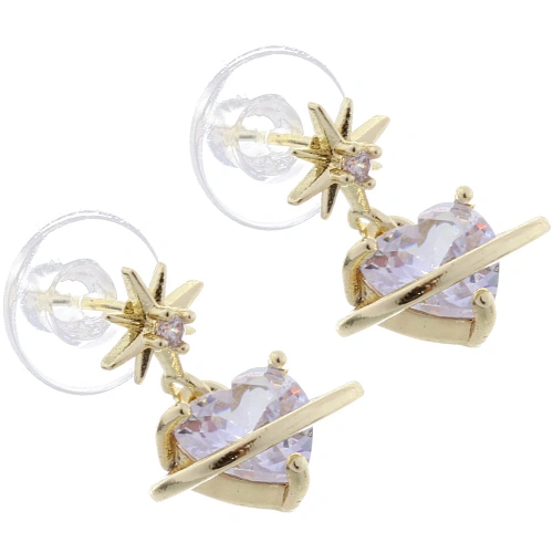 Серьги из гиппоалергенного металла ПАЛУМНА, звезды, цвет золото и серебро, 21,5см_6