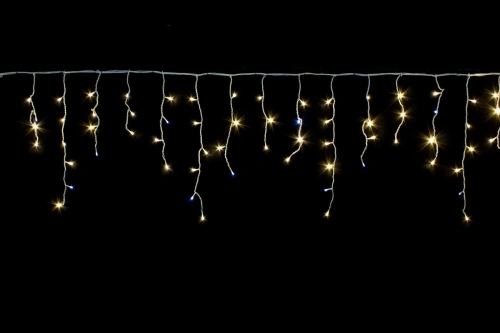 Гирлянда для дома БАХРОМА "Мерцание" ш3м* в0,3/0,5/0,7 см 100 ламп LED, прозрачн.провод,1 реж, IP-20, Теплый белый (возможность соединения)