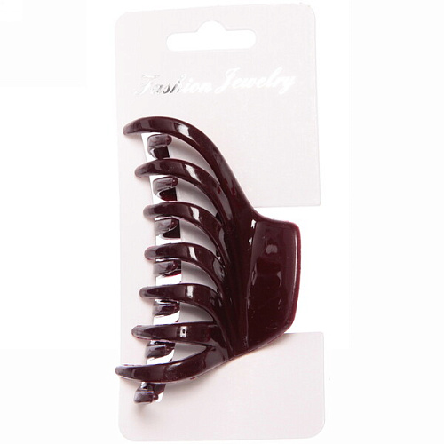 Заколка-краб для волос на блистере Diana Collection - Mila, микс 6 цветов, 8см _12