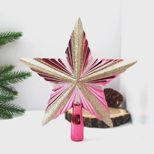 Верхушка на ёлку SHINE "Holiday" 20 см, rose pink