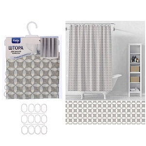 Штора для ванной EVA 180*180 "Селфи" Бьянка